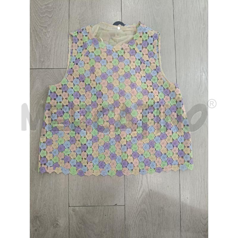 CANOTTA DONNA MOSCHINO FIORI TRAF LILLA BEIGE | Mercatino dell'Usato Roma gregorio vii 1
