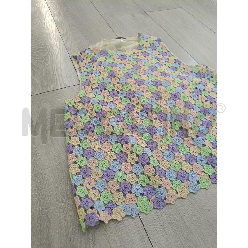 CANOTTA DONNA MOSCHINO FIORI TRAF LILLA BEIGE | Mercatino dell'Usato Roma gregorio vii 2