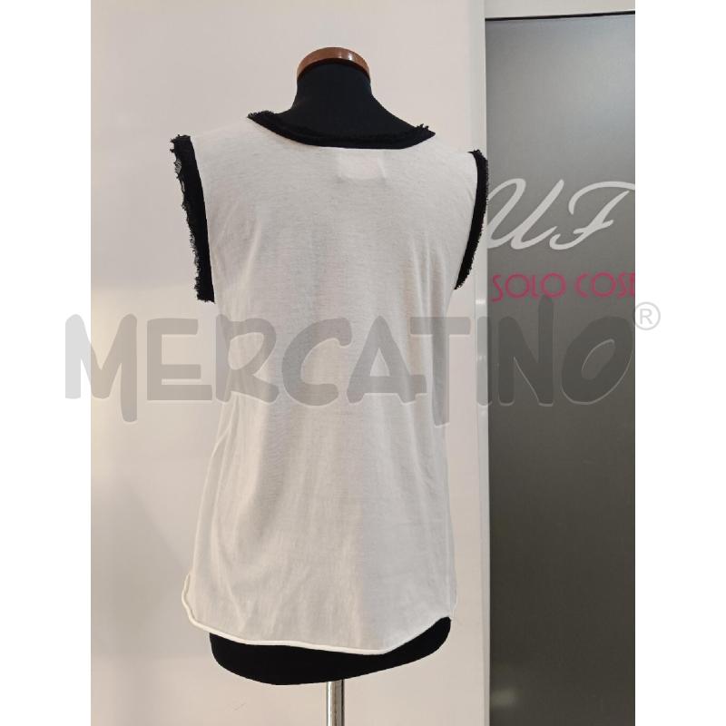 CANOTTA LANVIN BIANCO NERO BORDO SMERLATO | Mercatino dell'Usato Roma gregorio vii 3
