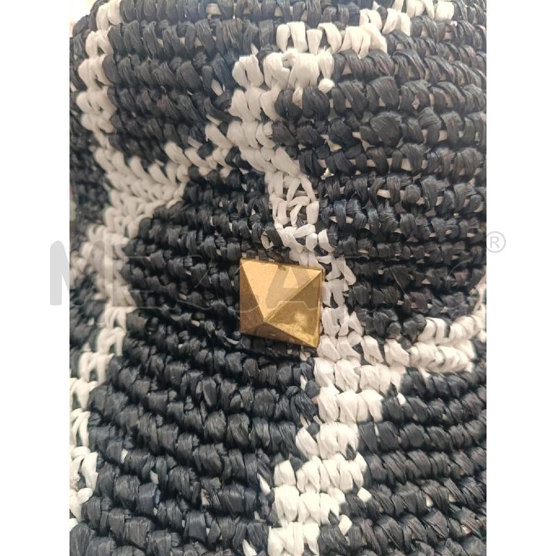 CAPPELLO DONNA VALENTINO GARAVANI INTRECCIO NERO BIANCO | Mercatino dell'Usato Roma gregorio vii 5