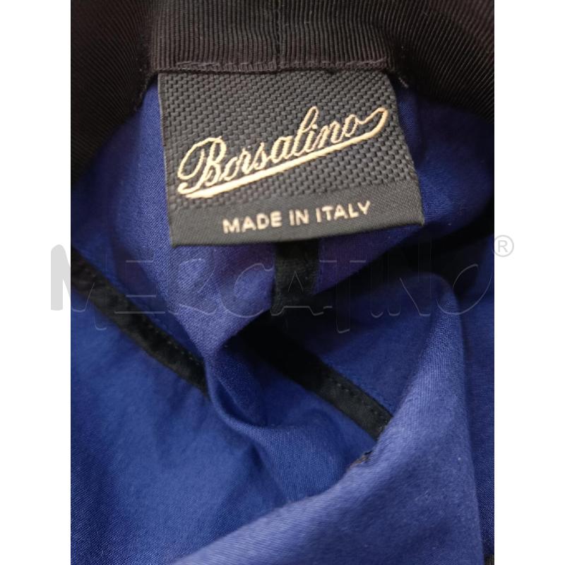 CAPPELLO UOMO BORSALINO BLU COTONE | Mercatino dell'Usato Roma gregorio vii 3
