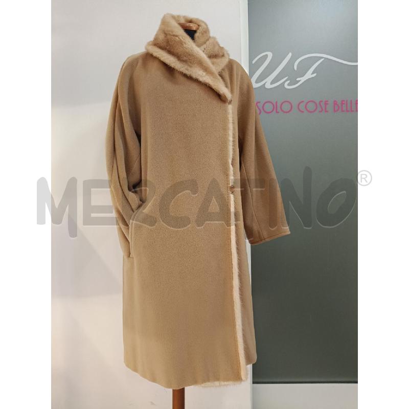 CAPPOTTO DONNA MAX MARA BEIGE LANA CACHEMIRE PROFILO VISONE | Mercatino dell'Usato Roma gregorio vii 1