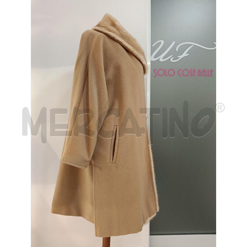CAPPOTTO DONNA MAX MARA BEIGE LANA CACHEMIRE PROFILO VISONE | Mercatino dell'Usato Roma gregorio vii 2