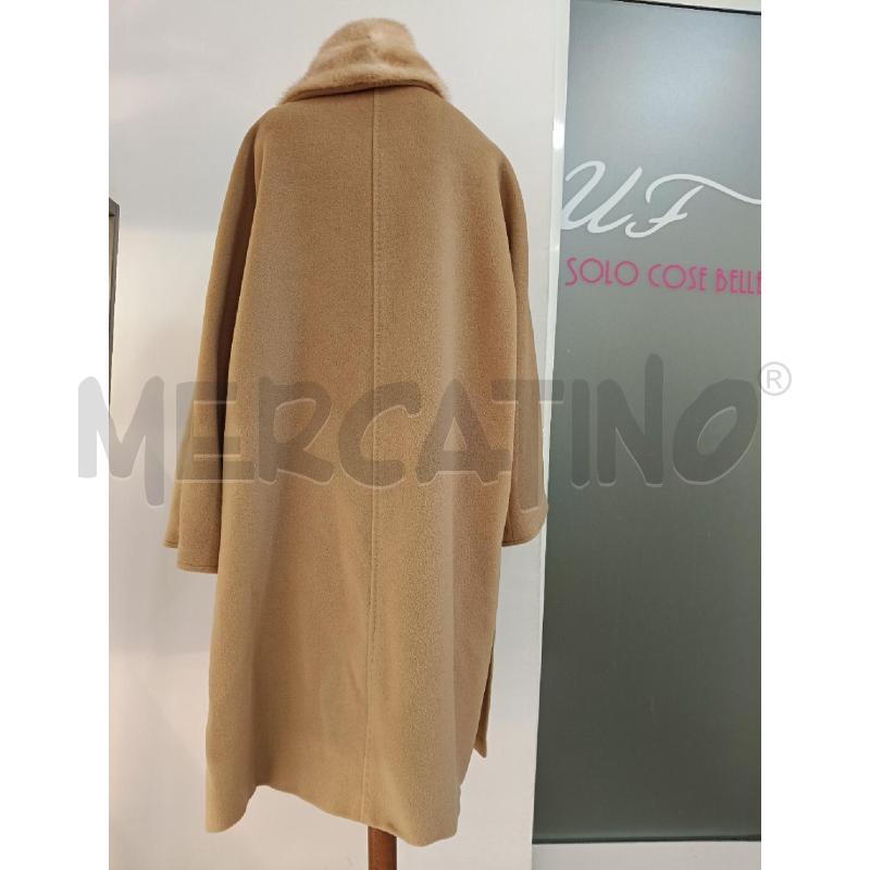 CAPPOTTO DONNA MAX MARA BEIGE LANA CACHEMIRE PROFILO VISONE | Mercatino dell'Usato Roma gregorio vii 3