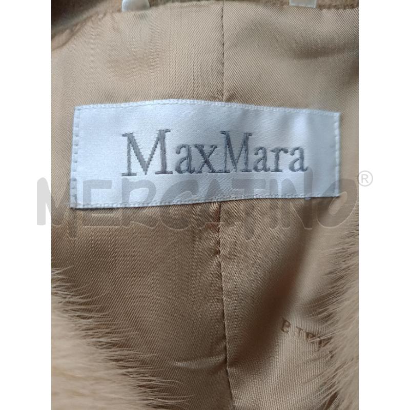 CAPPOTTO DONNA MAX MARA BEIGE LANA CACHEMIRE PROFILO VISONE | Mercatino dell'Usato Roma gregorio vii 4