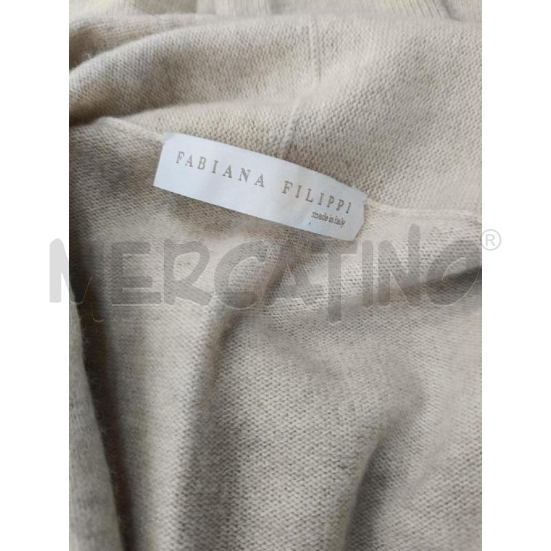 CARDIGAN DONNA FABIANA FILIPPI BEIGE CASHMERE | Mercatino dell'Usato Roma gregorio vii 4