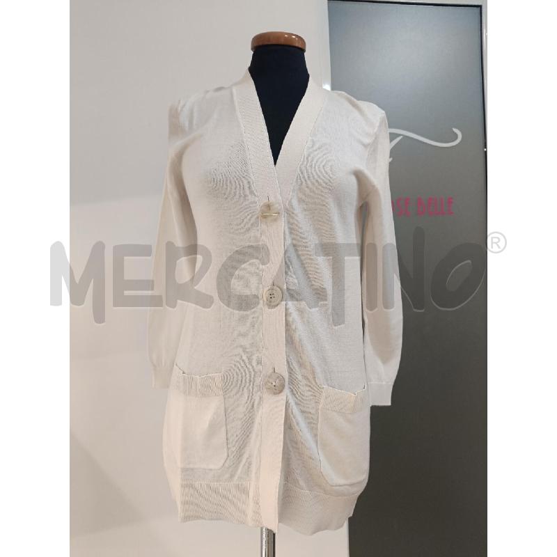 CARDIGAN DONNA MALIPARMI BEIGE MISTO SETA  | Mercatino dell'Usato Roma gregorio vii 1