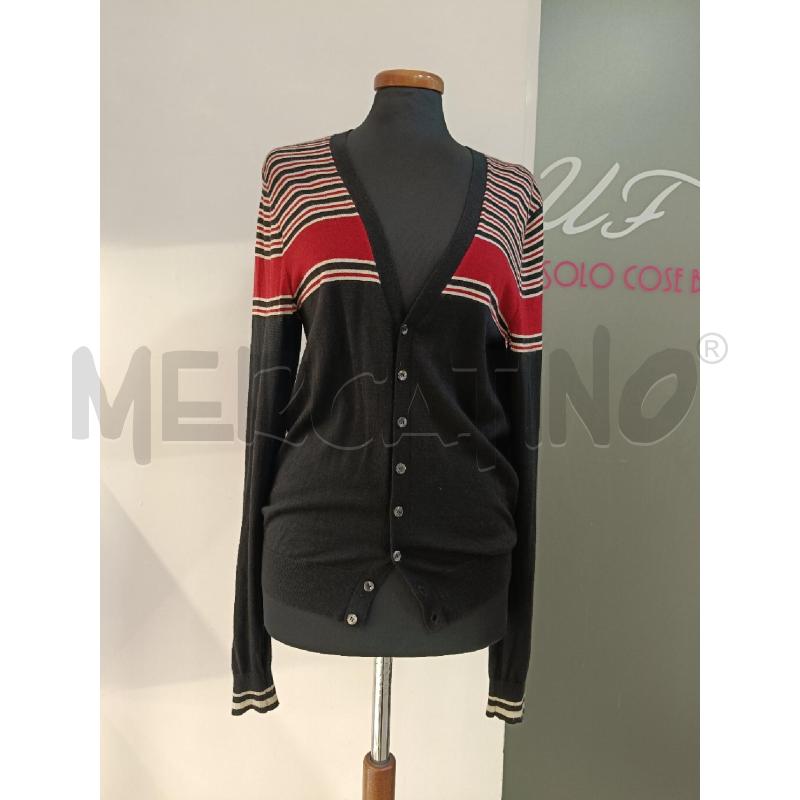 CARDIGAN UOMO D&G NERO RIGHE ROSSE CASHEMRE | Mercatino dell'Usato Roma gregorio vii 1