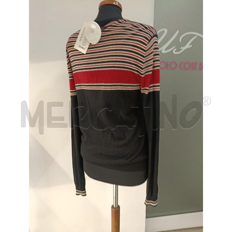 CARDIGAN UOMO D&G NERO RIGHE ROSSE CASHEMRE | Mercatino dell'Usato Roma gregorio vii 3