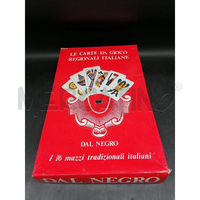 CARTE DA GIOCO DAL NEGRO REGIONI ITALIANE  | Mercatino dell'Usato Roma gregorio vii 1