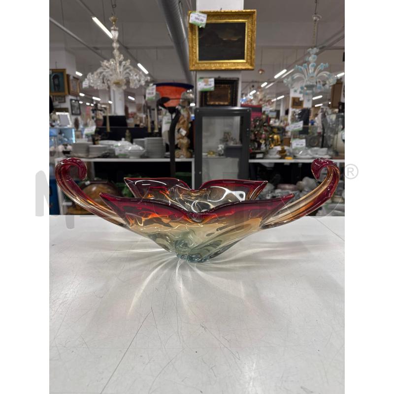 CENTROTAVOLA OVALE MURANO ROSSO  | Mercatino dell'Usato Roma gregorio vii 1
