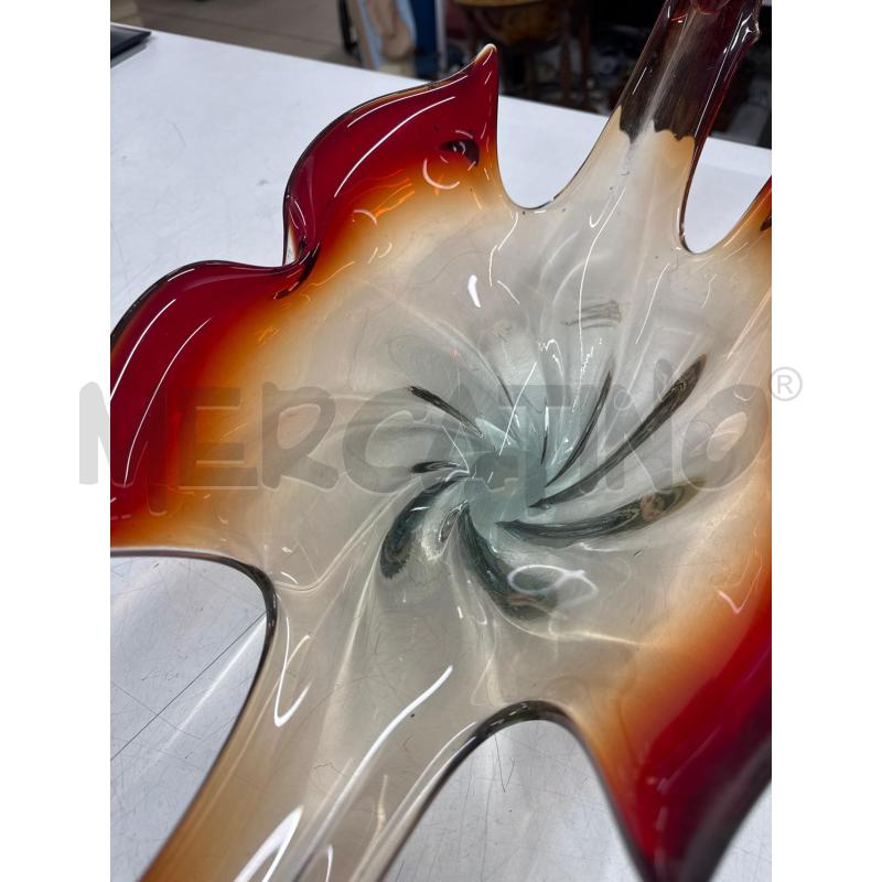 CENTROTAVOLA OVALE MURANO ROSSO  | Mercatino dell'Usato Roma gregorio vii 3