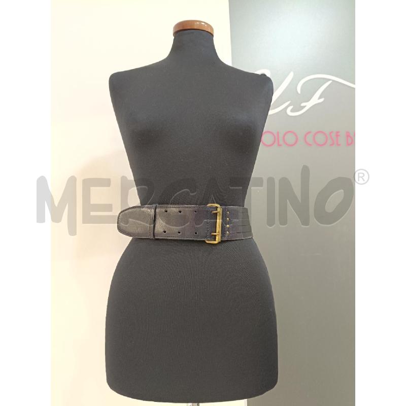 CINTURA ALAIA PARIS BLU FETTUCCIE METALLO DORATO | Mercatino dell'Usato Roma gregorio vii 1
