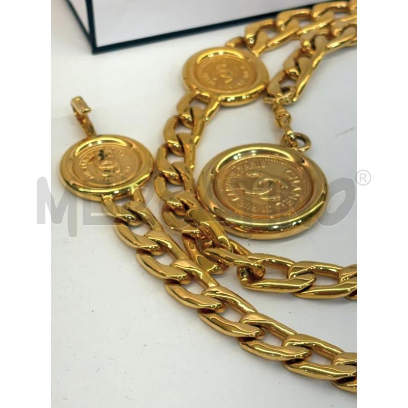 CINTURA CHANEL CATENA MEDALLION CC DORATA | Mercatino dell'Usato Roma gregorio vii 2