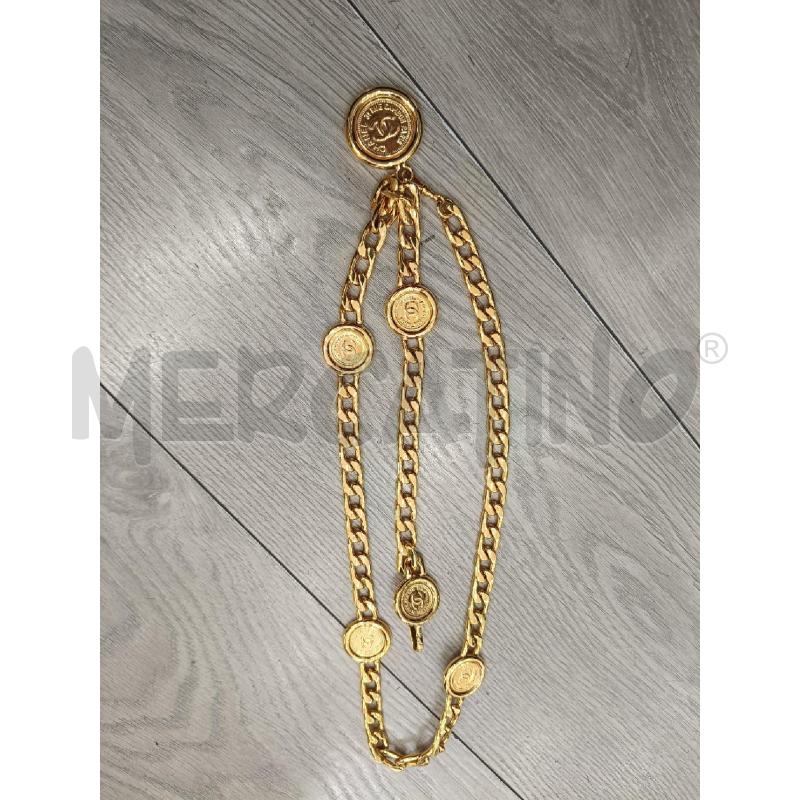CINTURA CHANEL CATENA MEDALLION CC DORATA | Mercatino dell'Usato Roma gregorio vii 4