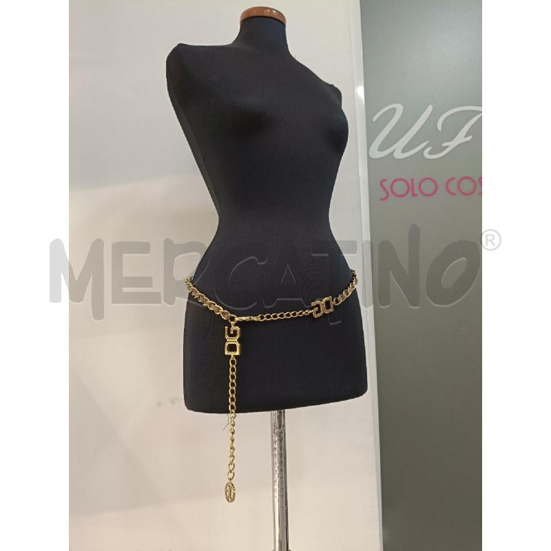 CINTURA DOLCE E GABBANA ANTRACIDE CATENA LOGO DORATO | Mercatino dell'Usato Roma gregorio vii 1