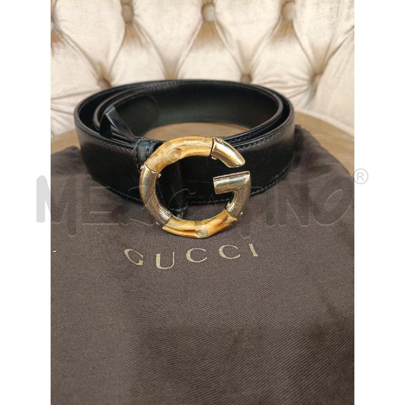CINTURA GUCCI BAMBOO G NERA  | Mercatino dell'Usato Roma gregorio vii 1
