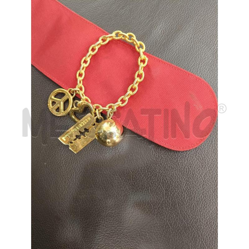CINTURA MOSCHINO ROSSO CAMOSCIO CHARMS DORATI | Mercatino dell'Usato Roma gregorio vii 2
