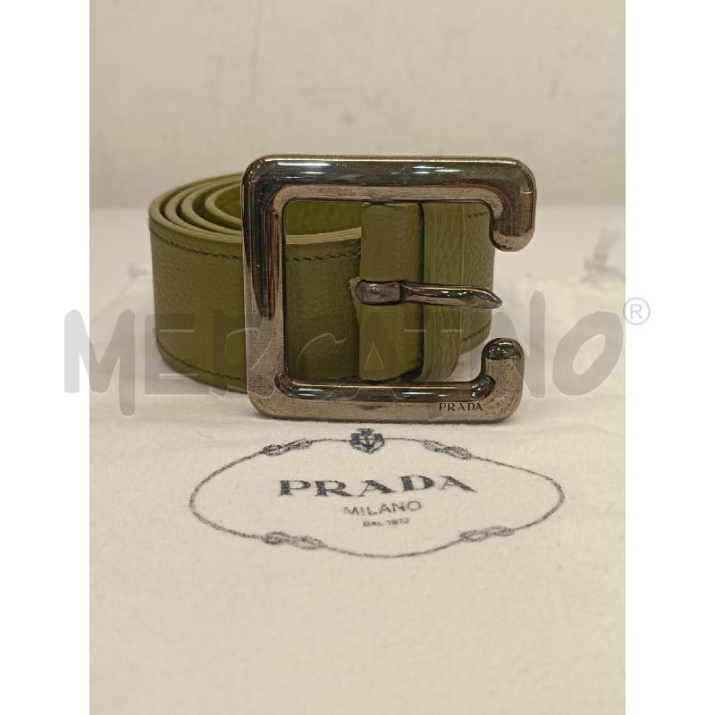 CINTURA PRADA VERDE PELLE | Mercatino dell'Usato Roma gregorio vii 1