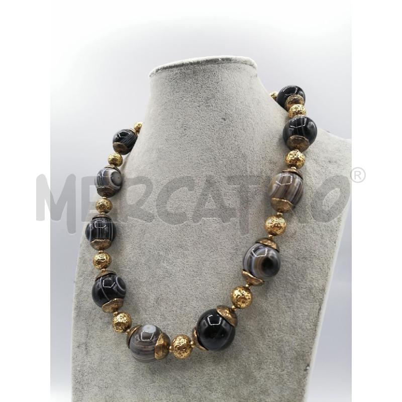COLLANA ALCOZER SFERE GRIGIE | Mercatino dell'Usato Roma gregorio vii 1