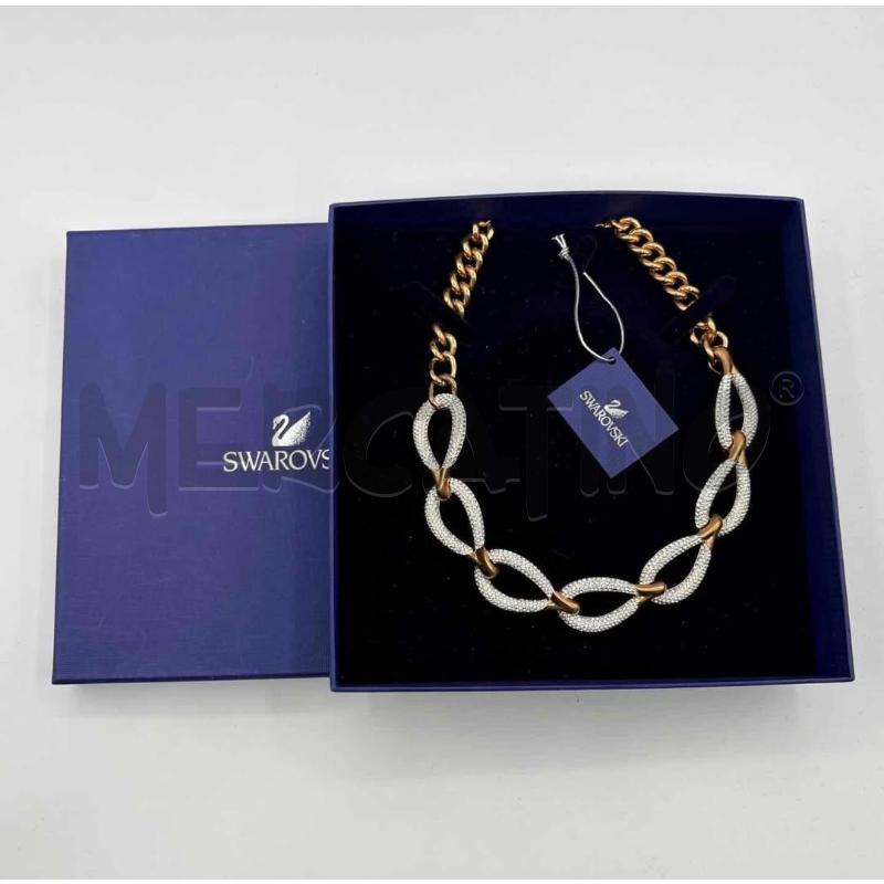 COLLANA SWAROVSKY CATENA BRONZO OVALI STRASS CRISTALLI | Mercatino dell'Usato Roma gregorio vii 1