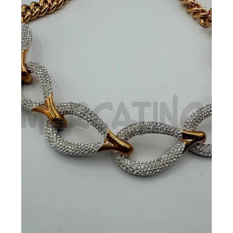 COLLANA SWAROVSKY CATENA BRONZO OVALI STRASS CRISTALLI | Mercatino dell'Usato Roma gregorio vii 3