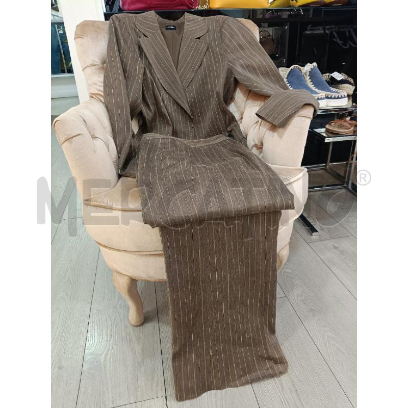 COMPLETO DONNA PENNYBLACK MARRONE RIGHE VERDI LINO | Mercatino dell'Usato Roma gregorio vii 1