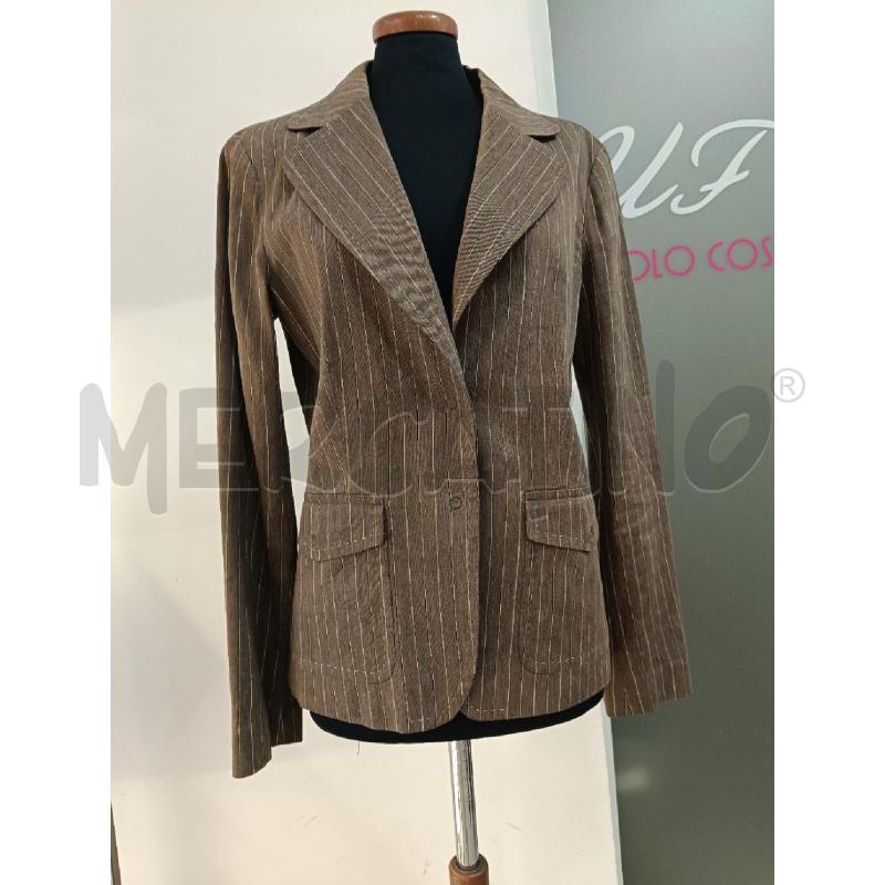 COMPLETO DONNA PENNYBLACK MARRONE RIGHE VERDI LINO | Mercatino dell'Usato Roma gregorio vii 2