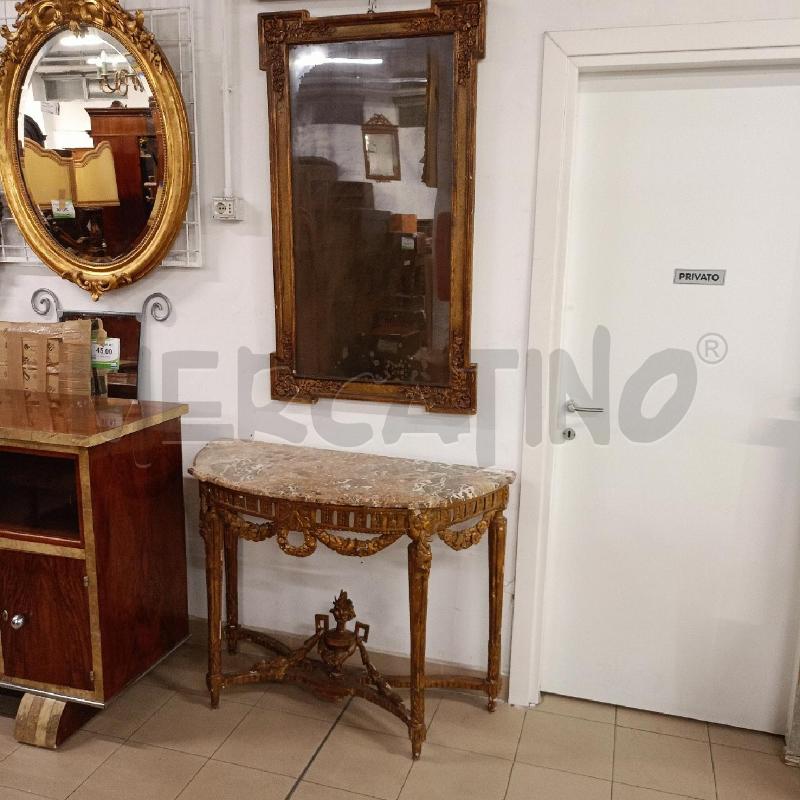 CONSOLLE P. MARMO + SPECCHIERA CON FREGI | Mercatino dell'Usato Roma gregorio vii 1