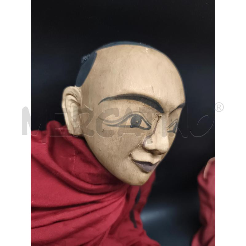 COPPIA BURATTINI LEGNO TERRACOTTA TIBETANI | Mercatino dell'Usato Roma gregorio vii 2