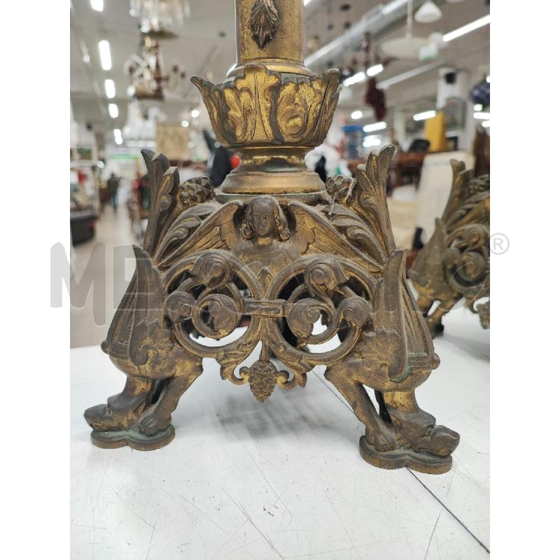 COPPIA CANDELIERI DORATI 76 CM | Mercatino dell'Usato Roma gregorio vii 2
