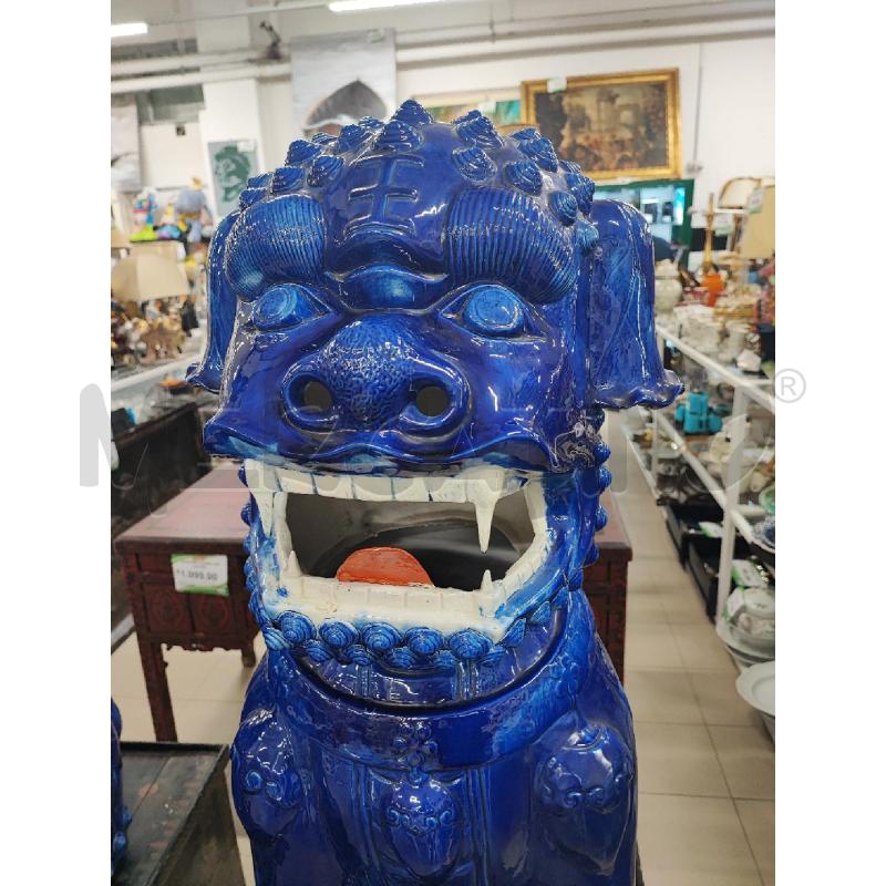 COPPIA CANI FOO CINESI BLU+BASI DECORATE | Mercatino dell'Usato Roma gregorio vii 2