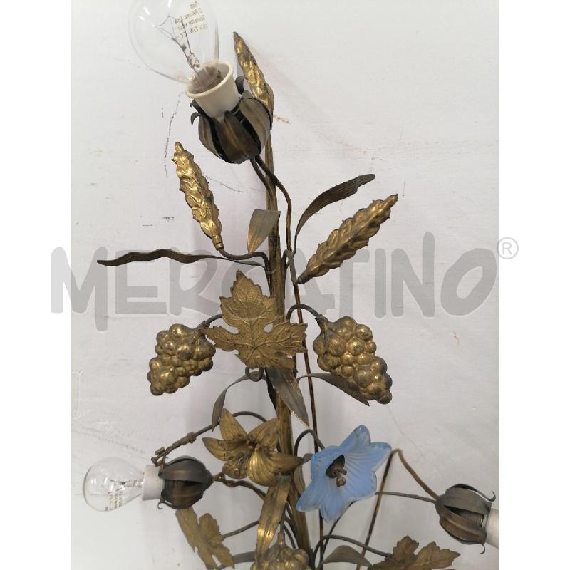 COPPIA LAMPADE 113 CM ANNI 30 FIORI BLU | Mercatino dell'Usato Roma gregorio vii 2