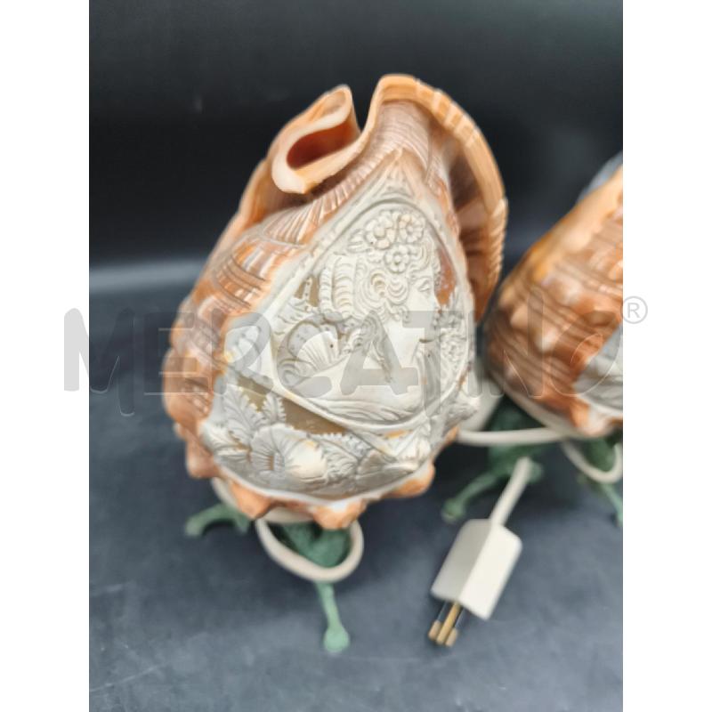 COPPIA LAMPADE CONCHIGLIA CAMMEO  | Mercatino dell'Usato Roma gregorio vii 2