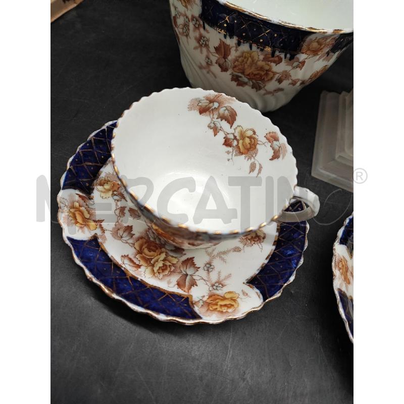 COPPIA TAZZE CON LATTIERA E PORTA BISCOTTI DEC BLU  | Mercatino dell'Usato Roma gregorio vii 3
