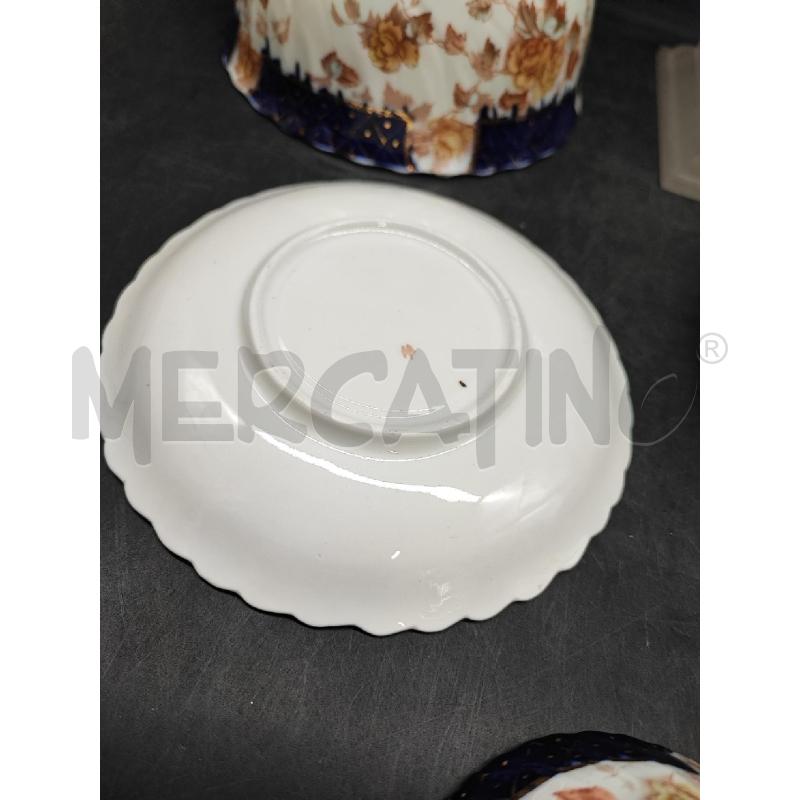 COPPIA TAZZE CON LATTIERA E PORTA BISCOTTI DEC BLU  | Mercatino dell'Usato Roma gregorio vii 5