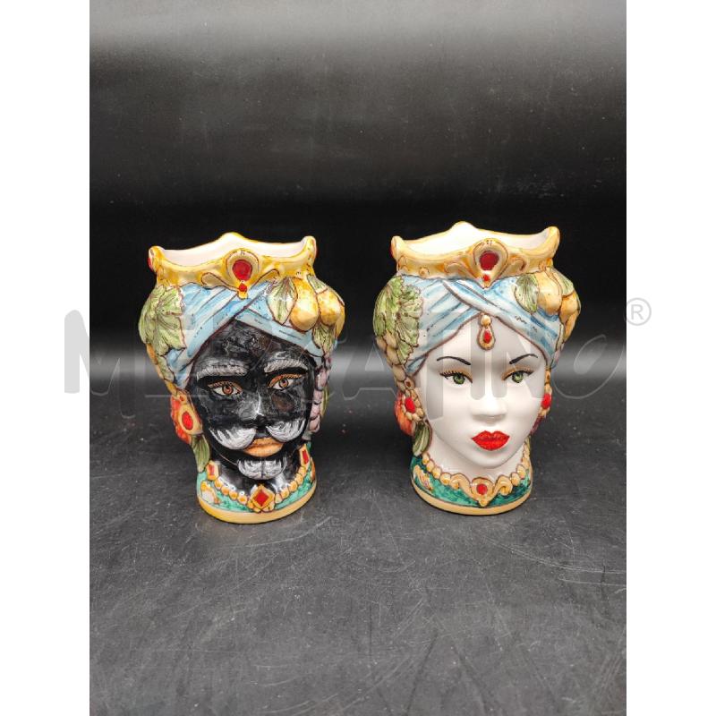 COPPIA TESTE CERAMIKALE ORTIGIA 15 CM | Mercatino dell'Usato Roma gregorio vii 1