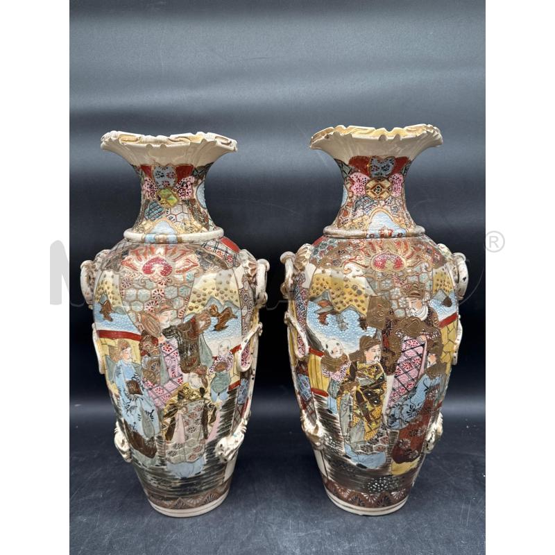 COPPIA VASI ORIENTALI DEC DORATI  | Mercatino dell'Usato Roma gregorio vii 1