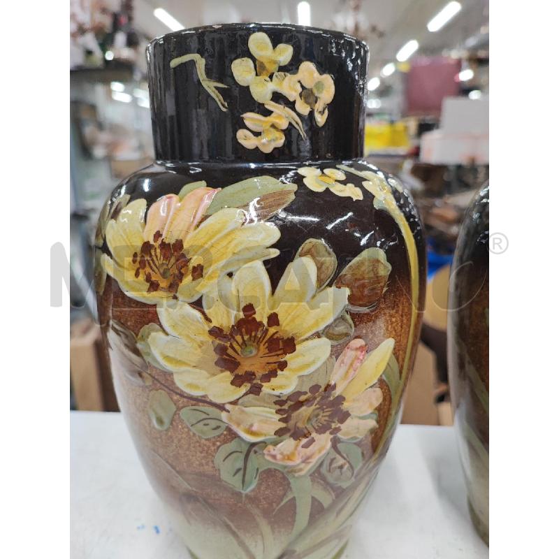 COPPIA VASI TERR FIORI BEIGE LIBERTY | Mercatino dell'Usato Roma gregorio vii 2