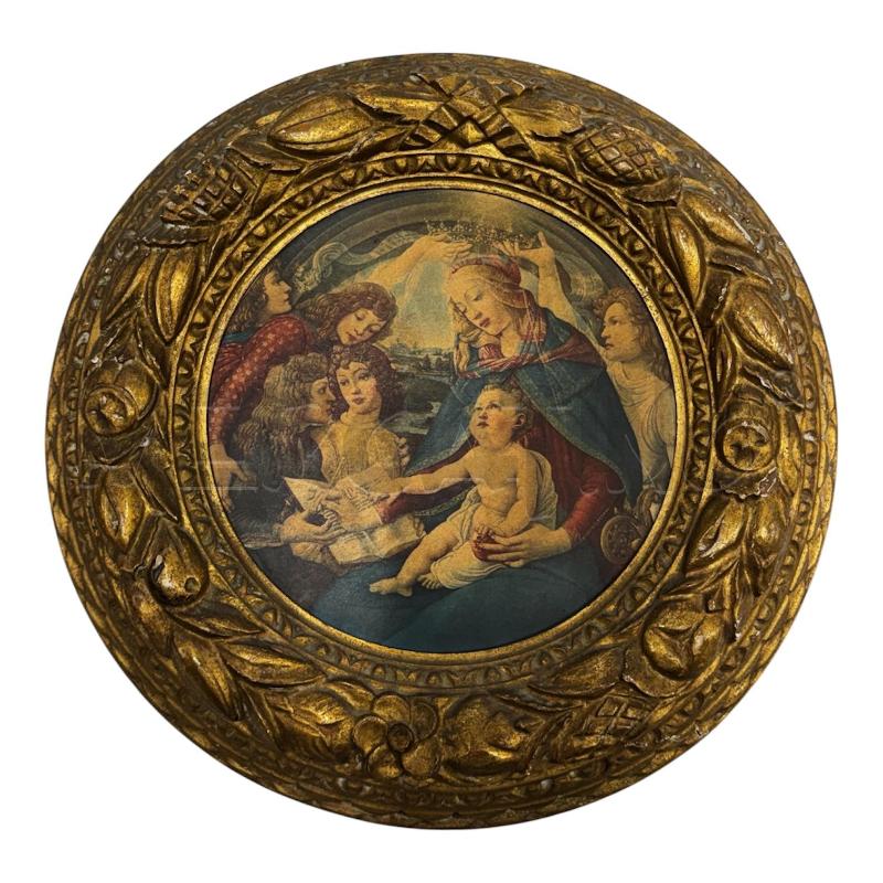 CORNICE DORATA TONDA STAMPA BOTTICELLI  | Mercatino dell'Usato Roma gregorio vii 1
