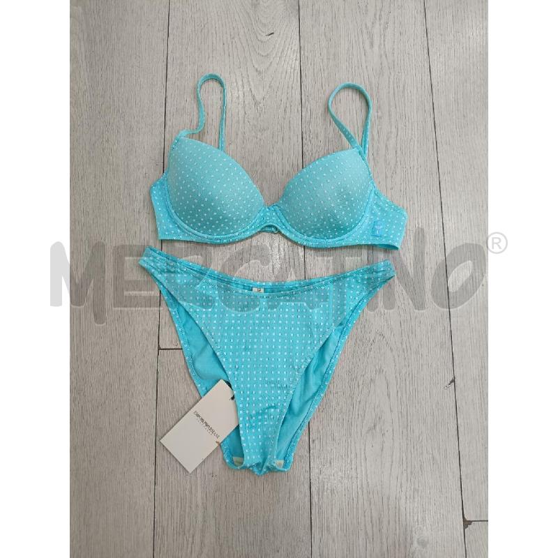 COSTUME DONNA EMPORIO ARMANI CELESTE QUADRETTI BIANCHI | Mercatino dell'Usato Roma gregorio vii 1