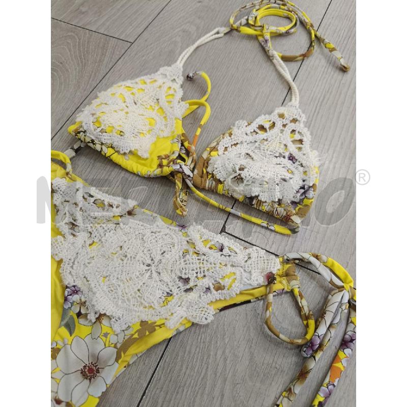 COSTUME DONNA MISS BIKINI GIALLO FIORI CROCHET | Mercatino dell'Usato Roma gregorio vii 2