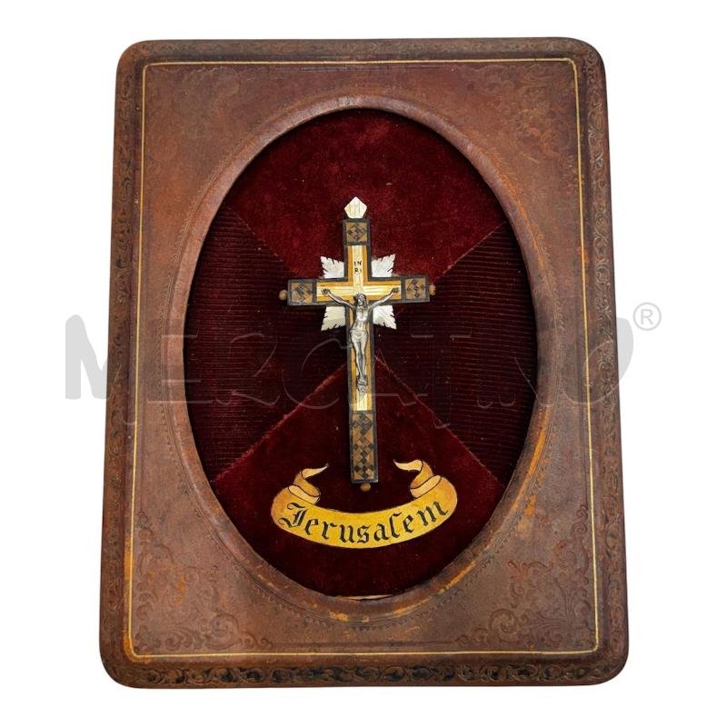 CROCIFISSO SU PLACCA IN PELLE  | Mercatino dell'Usato Roma gregorio vii 1