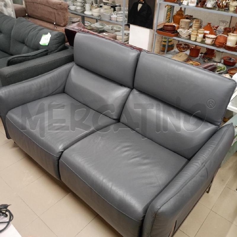 DDIVANO DOPPIO RELAX DONDI SALOTTI GRIGIO PELLE | Mercatino dell'Usato Roma gregorio vii 3