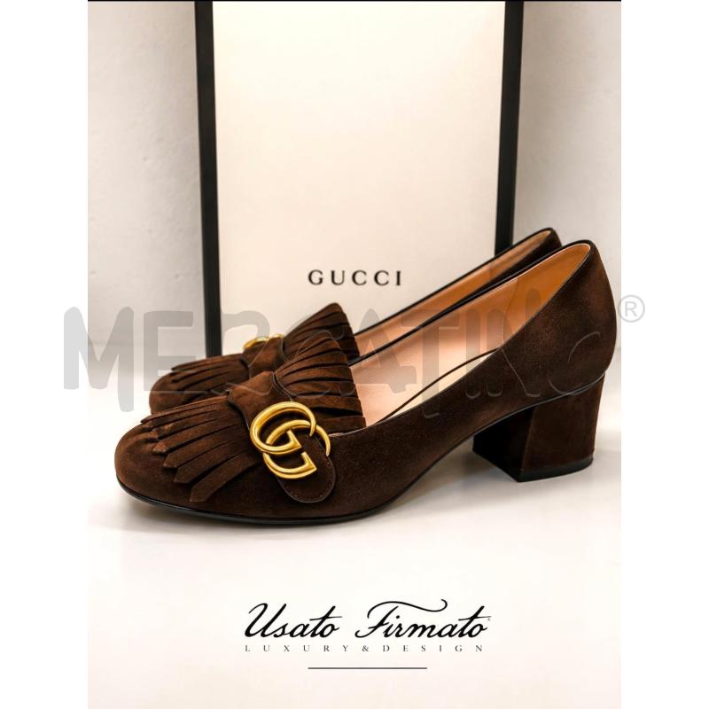 DECOLLETE DONNA GUCCI MARMONT MARRONI | Mercatino dell'Usato Roma gregorio vii 1