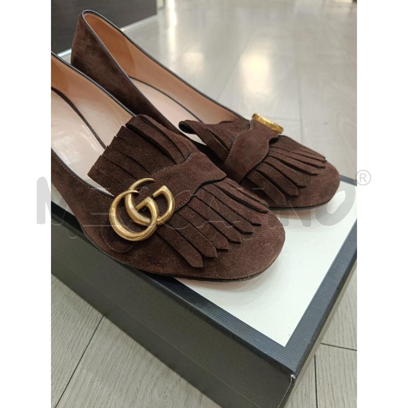 DECOLLETE DONNA GUCCI MARMONT MARRONI | Mercatino dell'Usato Roma gregorio vii 2