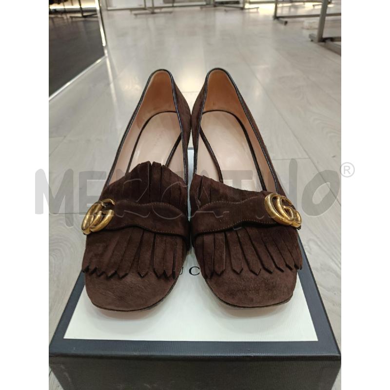 DECOLLETE DONNA GUCCI MARMONT MARRONI | Mercatino dell'Usato Roma gregorio vii 4