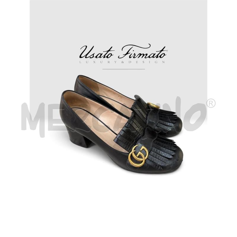 DECOLLETE GUCCI MARMONT DA RIV NERE PELLE | Mercatino dell'Usato Roma gregorio vii 1