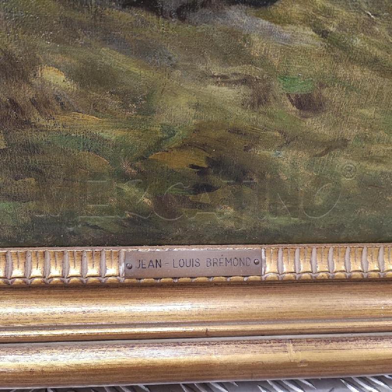 DIPINTO DONNA SEDUTA J. L. BREMOND PAESAGGIO | Mercatino dell'Usato Roma gregorio vii 3