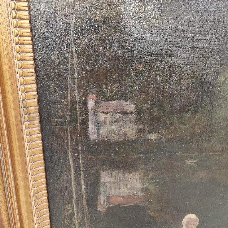 DIPINTO DONNA SEDUTA J. L. BREMOND PAESAGGIO | Mercatino dell'Usato Roma gregorio vii 4
